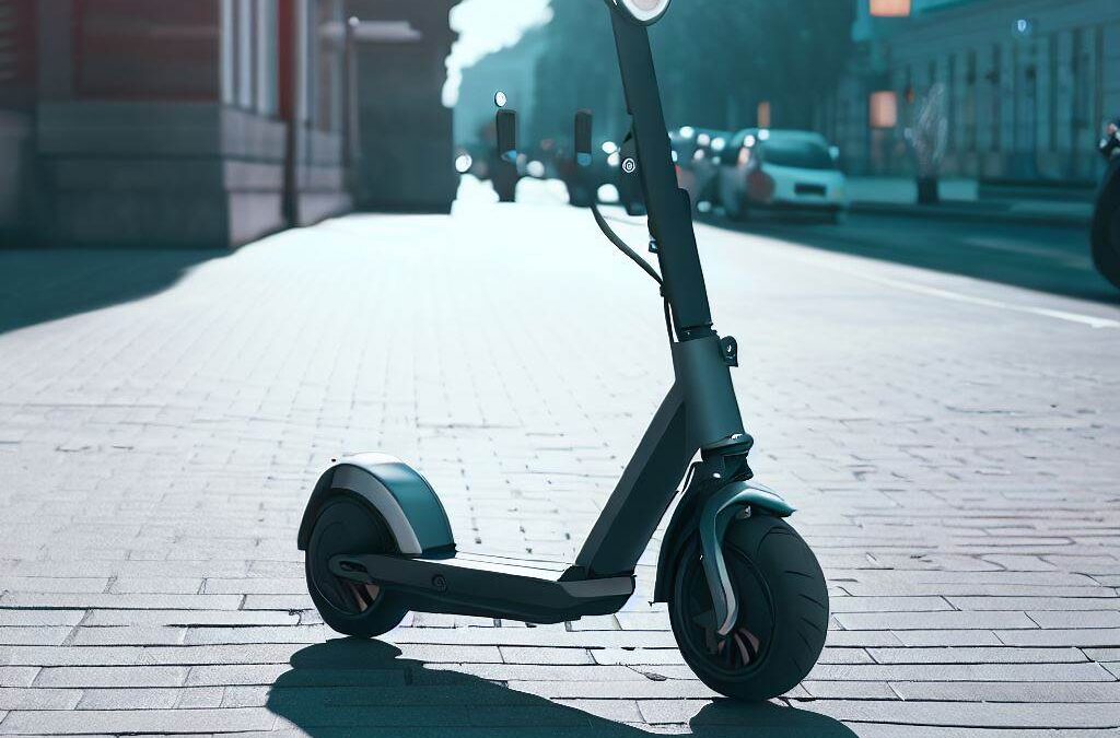 electric scooter on urban street